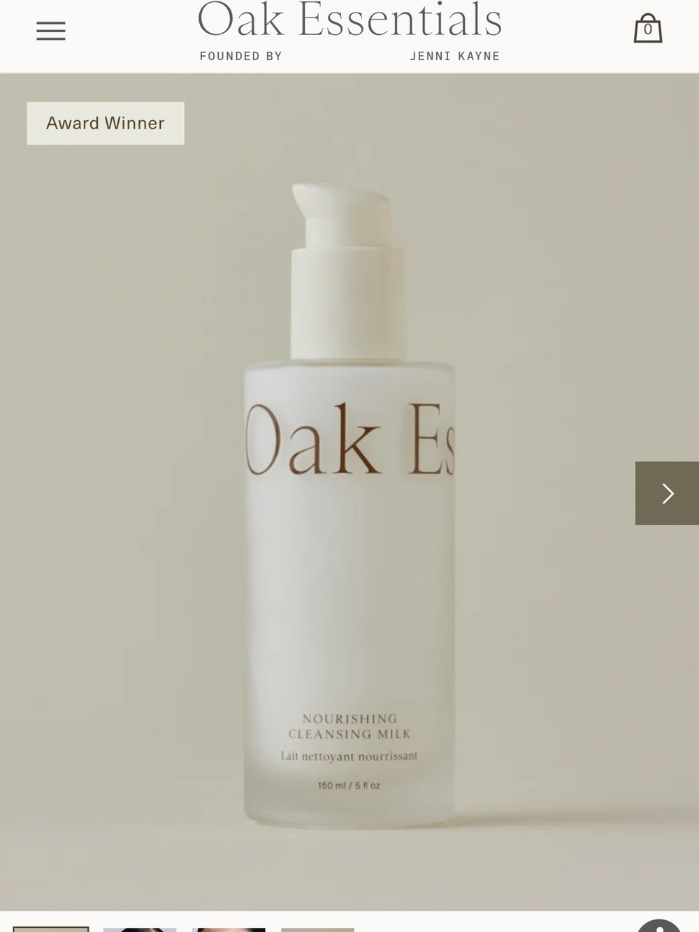 Oak Essentials Nourishing Cleansing Milk 80%+full